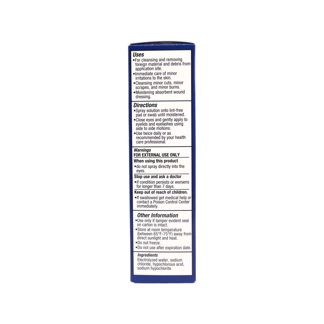 OCuSoft HypoChlor Spray 59ml packaging directions and ingredients