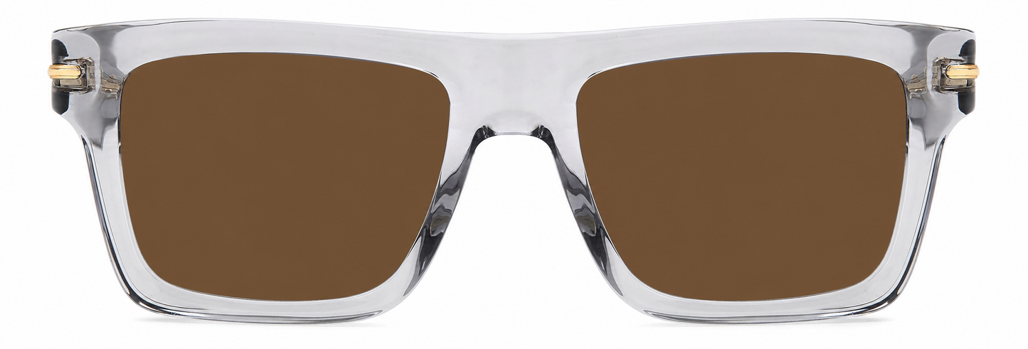 Colour: Grey Clear - Custom Polarised - Brown solid tint