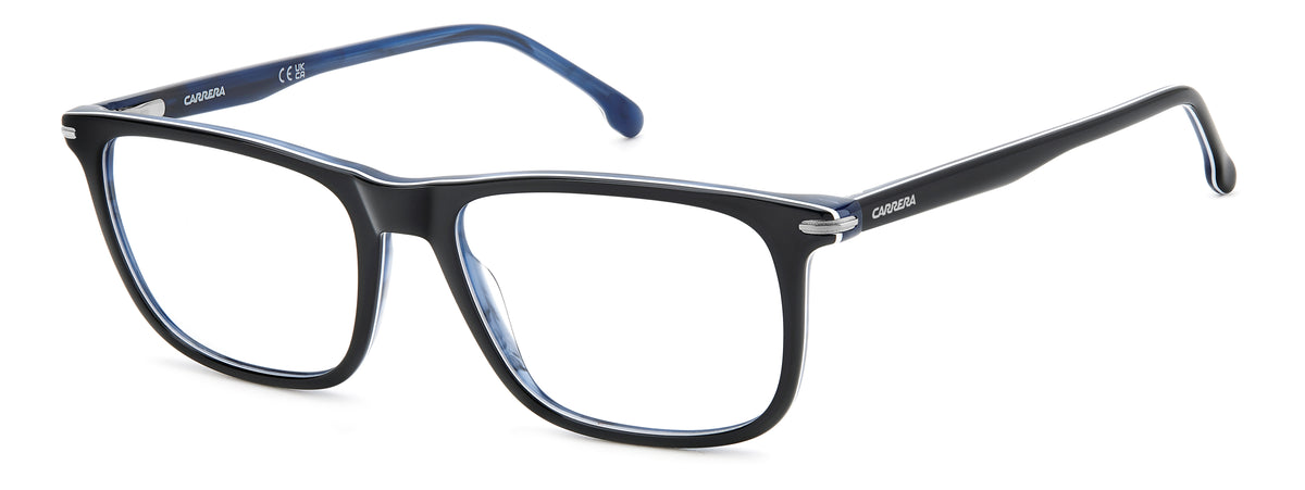 Carrera 351 Black Blue angled view showing temples