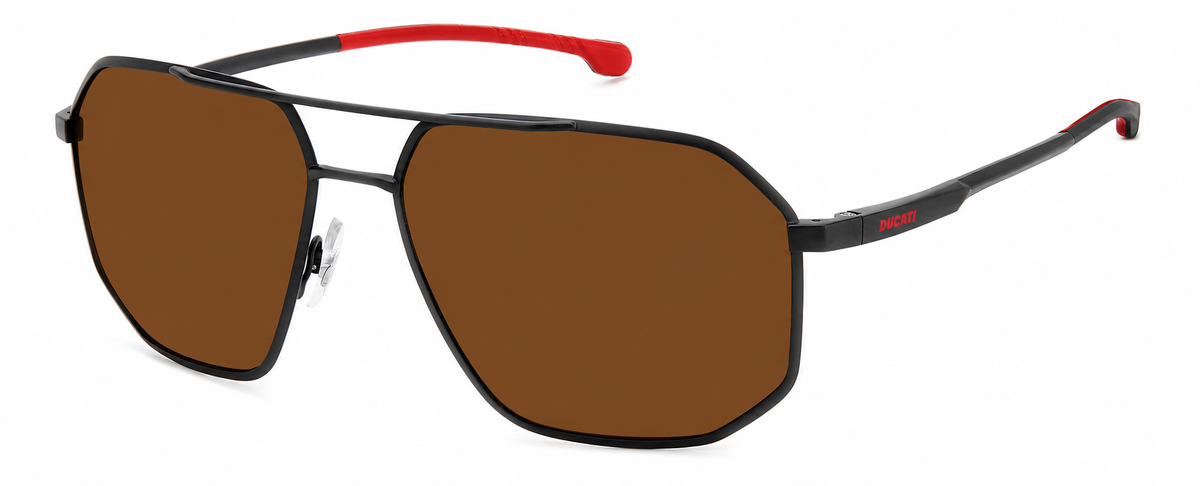 Colour: Matte Black - Custom Polarised - Brown solid tint