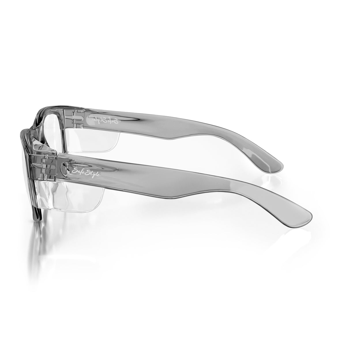SafeStyle Classics prescription safety glasses in Graphite — side view