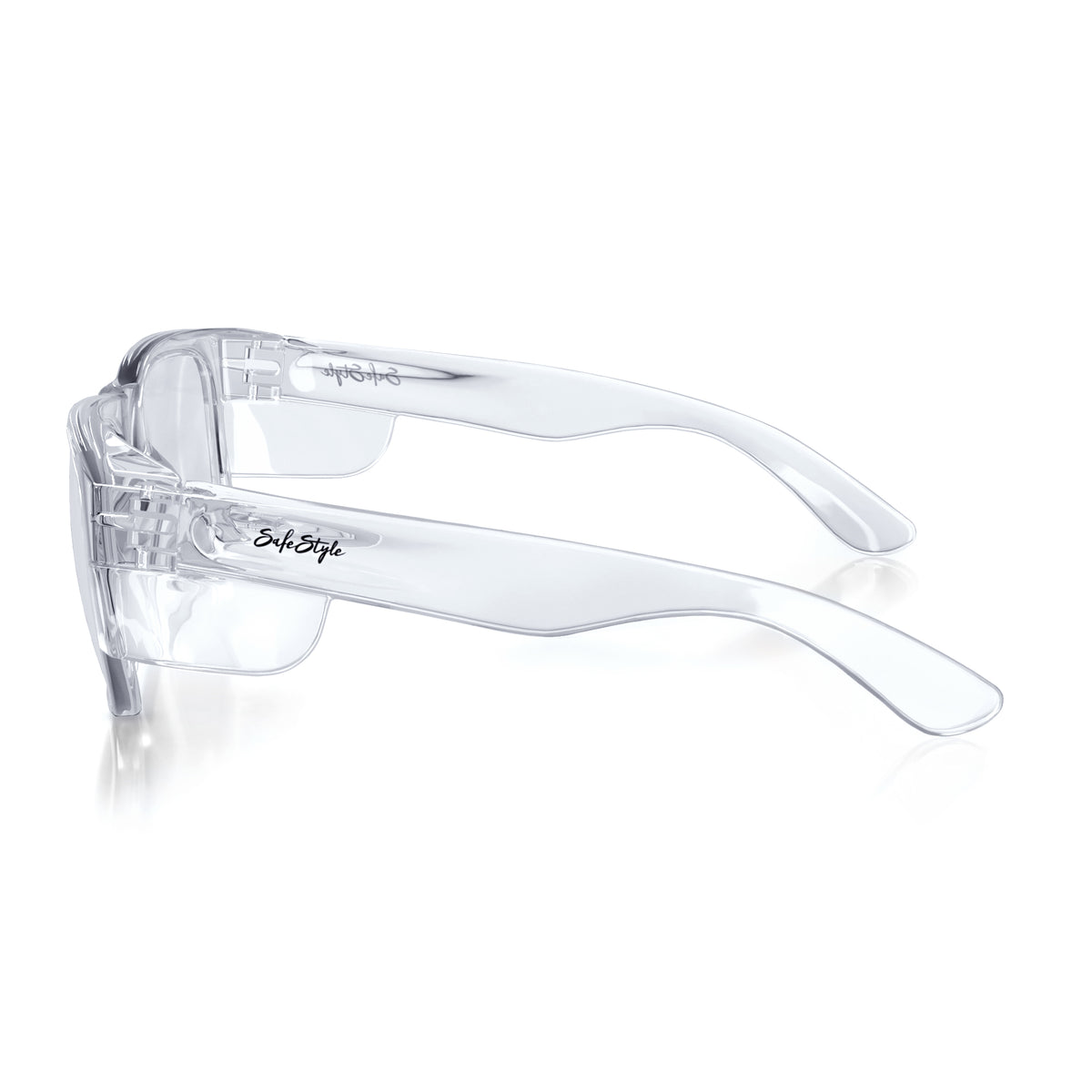 SafeStyle Fusions prescription safety glasses in Clear — side view
