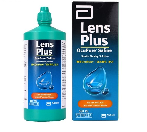 Lens Plus OcuPure Saline Solution 360mL pack