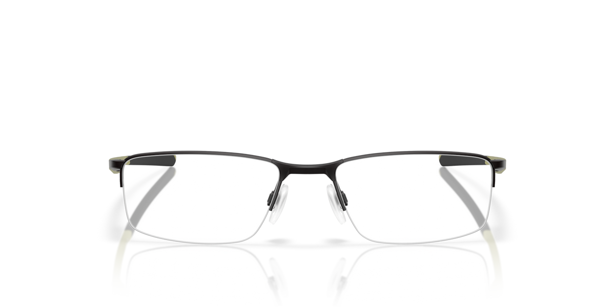 Oakley Socket 5.5 OX3218 Optical Frames front view - Colour: Satin Black with Olive Temples