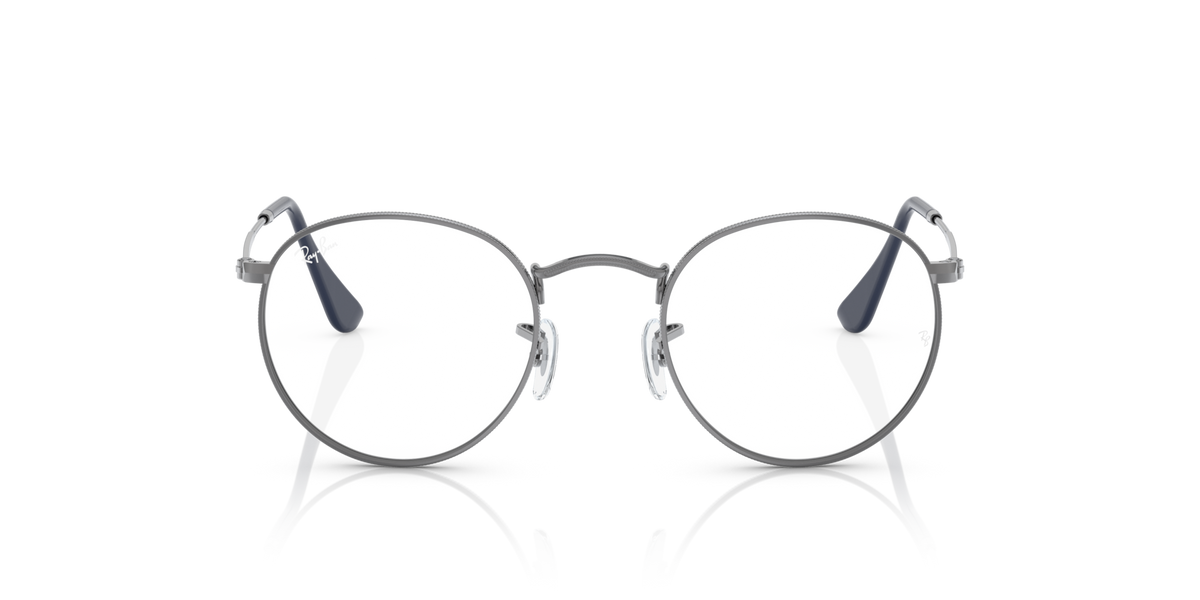 Ray-Ban Round Metal RB3447V Optical Frames front view - Colour: Gunmetal
