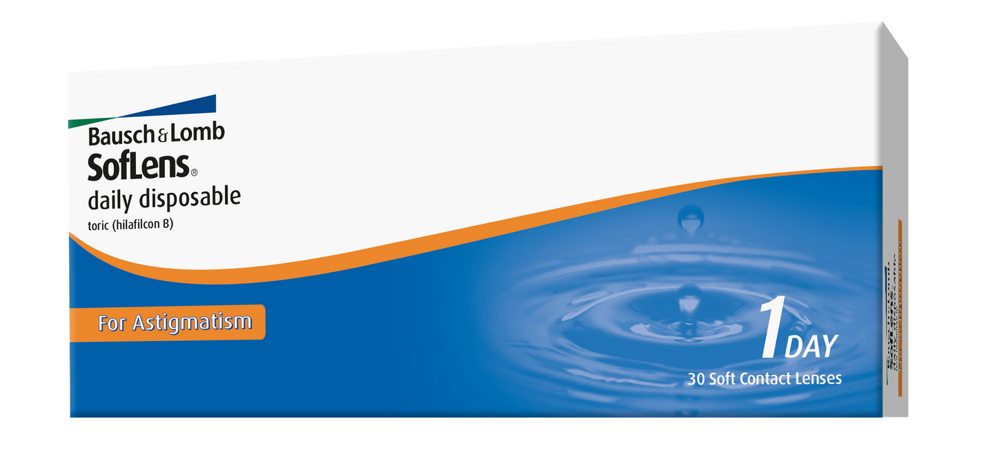 Bausch + Lomb SofLens Daily Disposable for Astigmatism 30 pack contact lenses