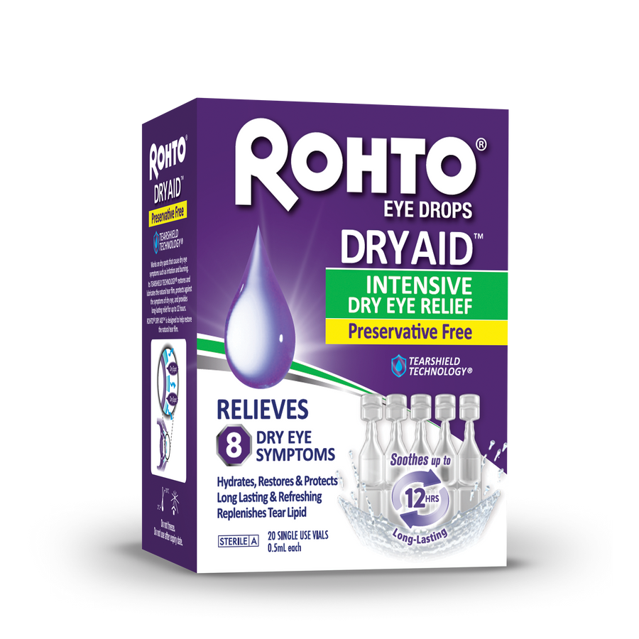 Rohto Dry Aid Preservative-Free Eye Drops 20 x 0.5mL