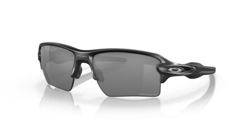 Oakley Flak 2.0 XL Sunglasses front angle view - Colour: Matte Black - Lens: Prizm Black Polarised - Media: Original Oakley Polarised