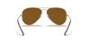 Ray-Ban Aviator Large Metal RB3025 Sunglasses back view - Colour: Arista Gold - Lens: Brown Polarised - Media: Original Ray-Ban Polarised