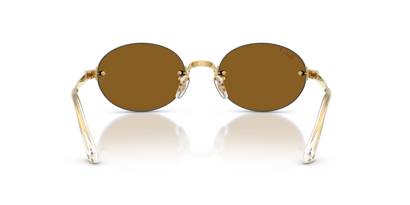 Ray-Ban RB3929 by A$AP Rocky Sunglasses back view - Colour: Polished Arista Gold - Lens: Dark Brown Polarised - Media: Original Ray-Ban Polarised