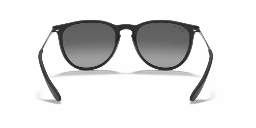 Ray-Ban Erika RB4171 Sunglasses back view - Colour: Matte Black - Lens: Grey Polarised - Media: Original Ray-Ban Polarised