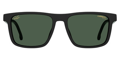 Carrera CA 8061/CS/PAT Black Green with green polarised clip-on attached front view