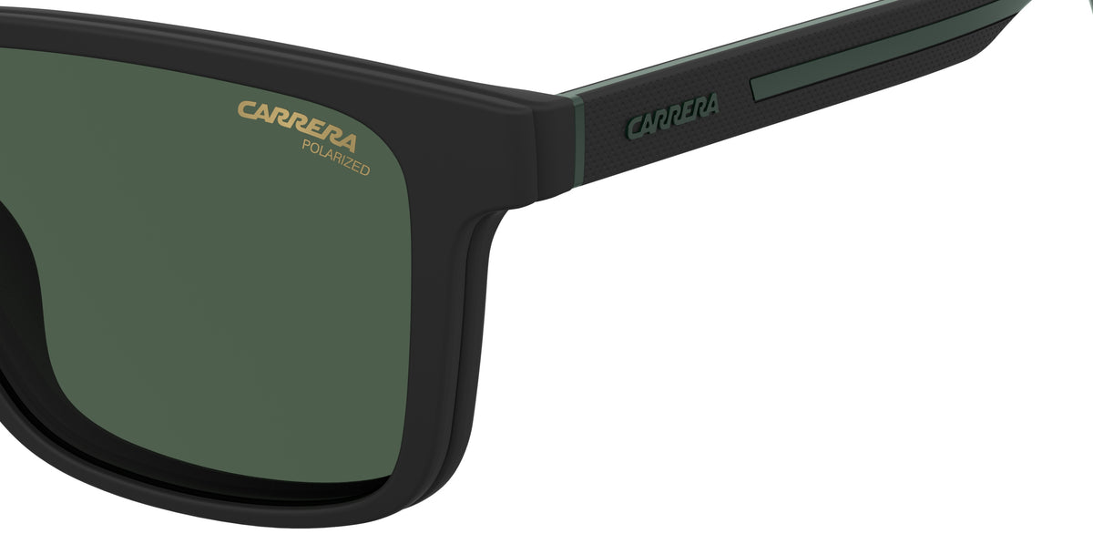 Carrera CA 8061/CS/PAT Black Green temple and hinge detail