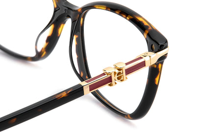 Carolina Herrera HER 0381/G Havana hinge and CH monogram detail