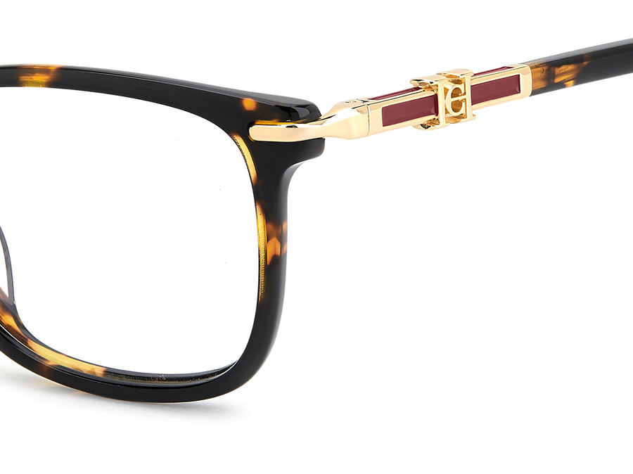 Carolina Herrera HER 0381/G Havana temple and enamel detail
