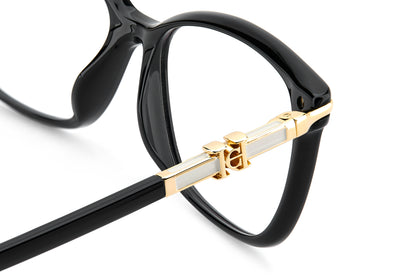 Carolina Herrera HER 0381/G Black hinge and CH monogram detail