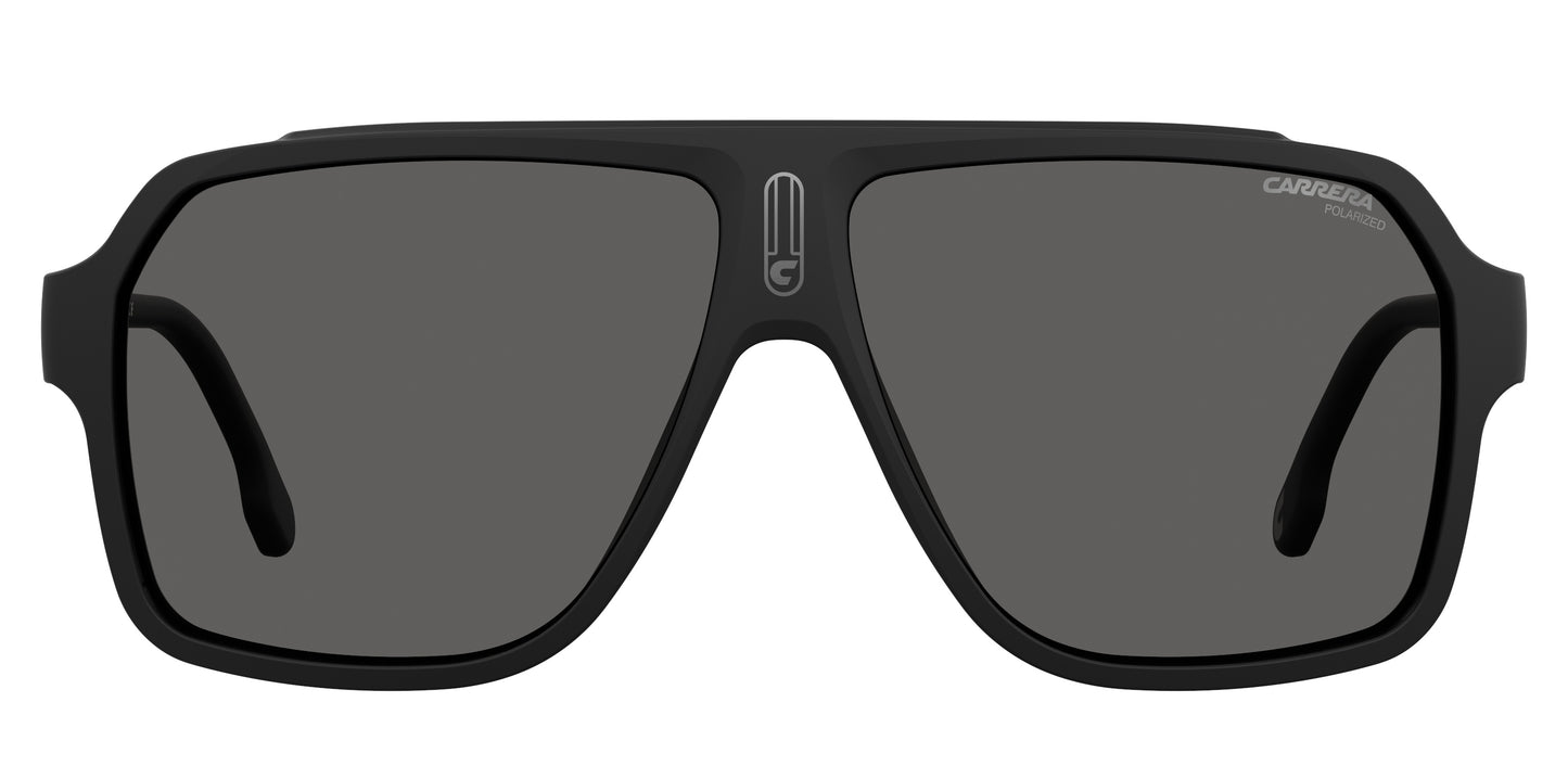 Carrera 1030/S polarised sunglasses - straight-on front view - Colour: Matte Black