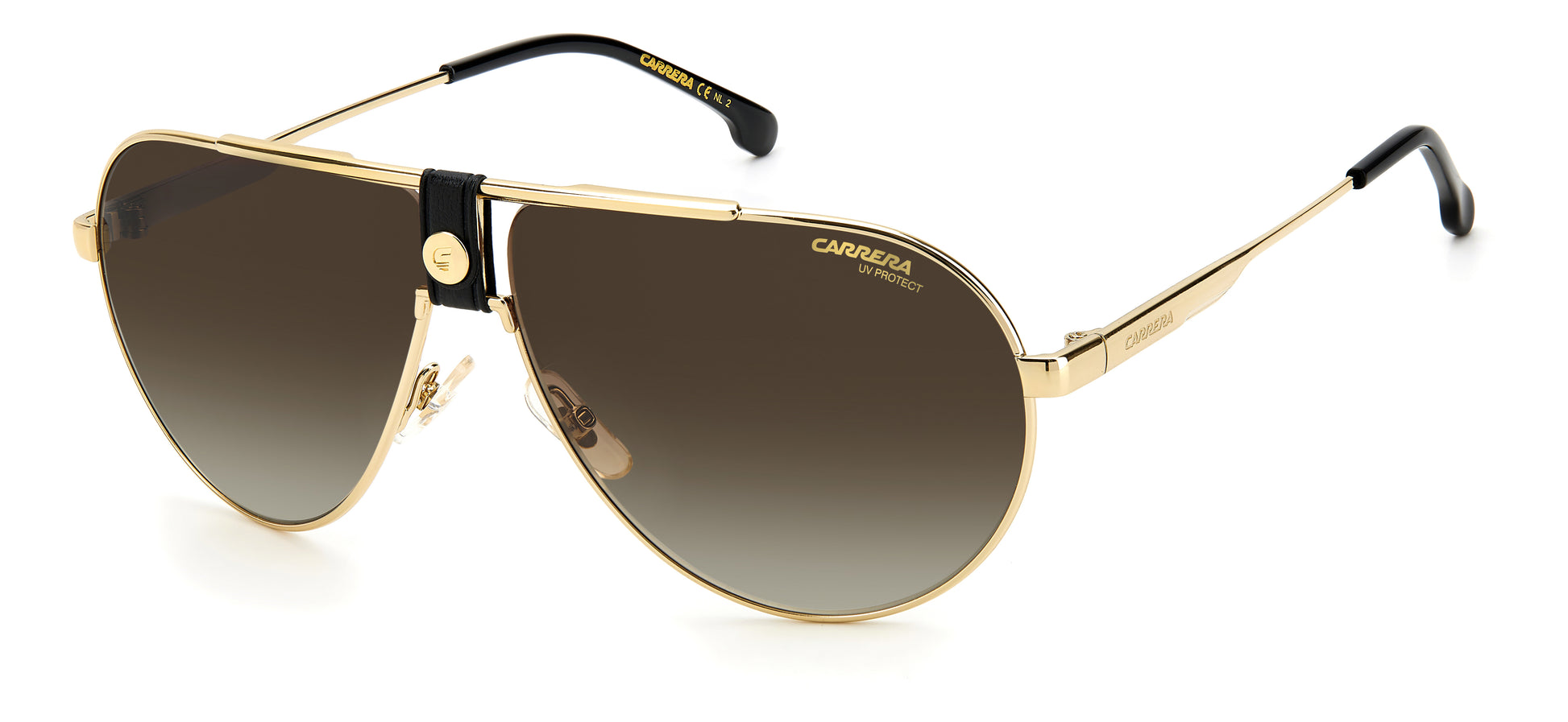 Carrera 1033/S sunglasses - front angle view - Colour: Black Gold