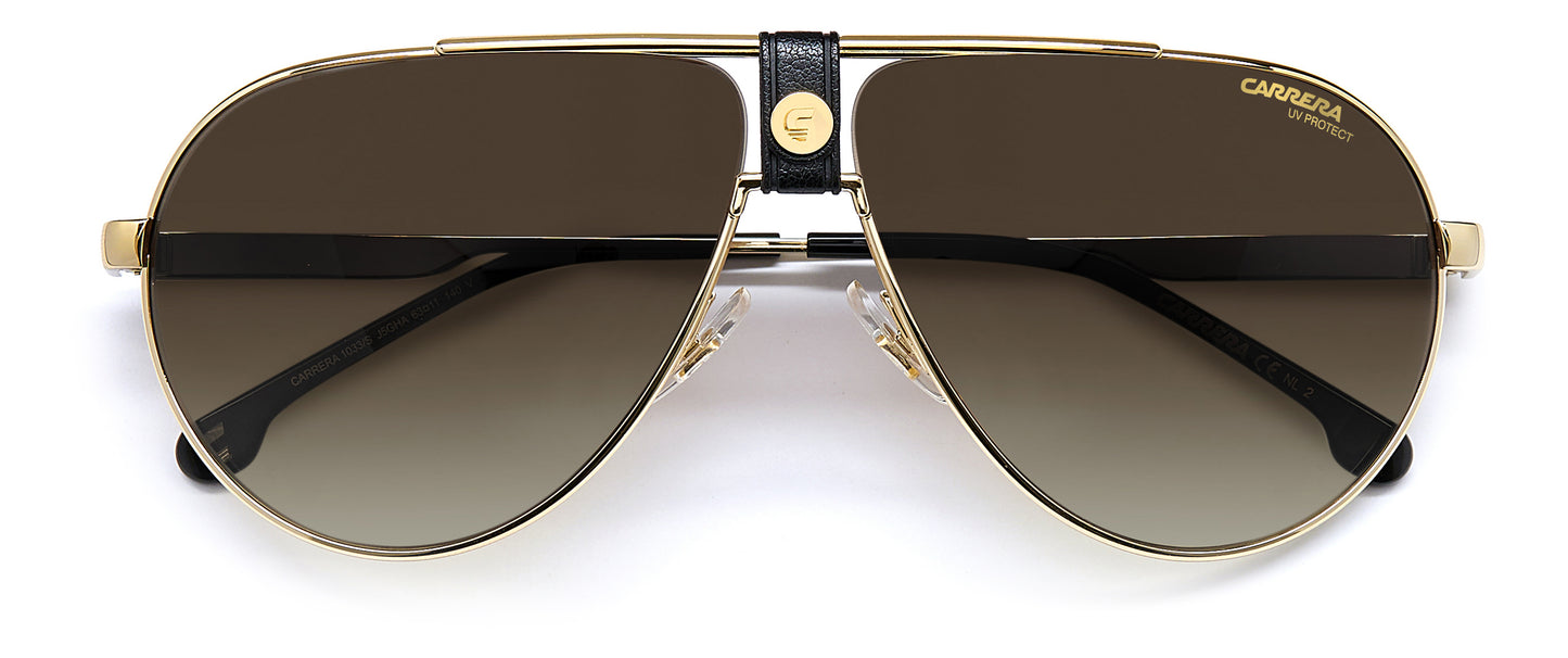 Carrera 1033/S sunglasses - rear view - Colour: Black Gold