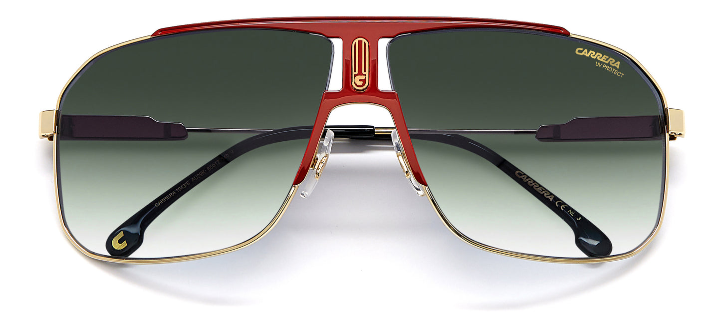 Carrera 1043/S sunglasses - rear view - Colour: Red Gold