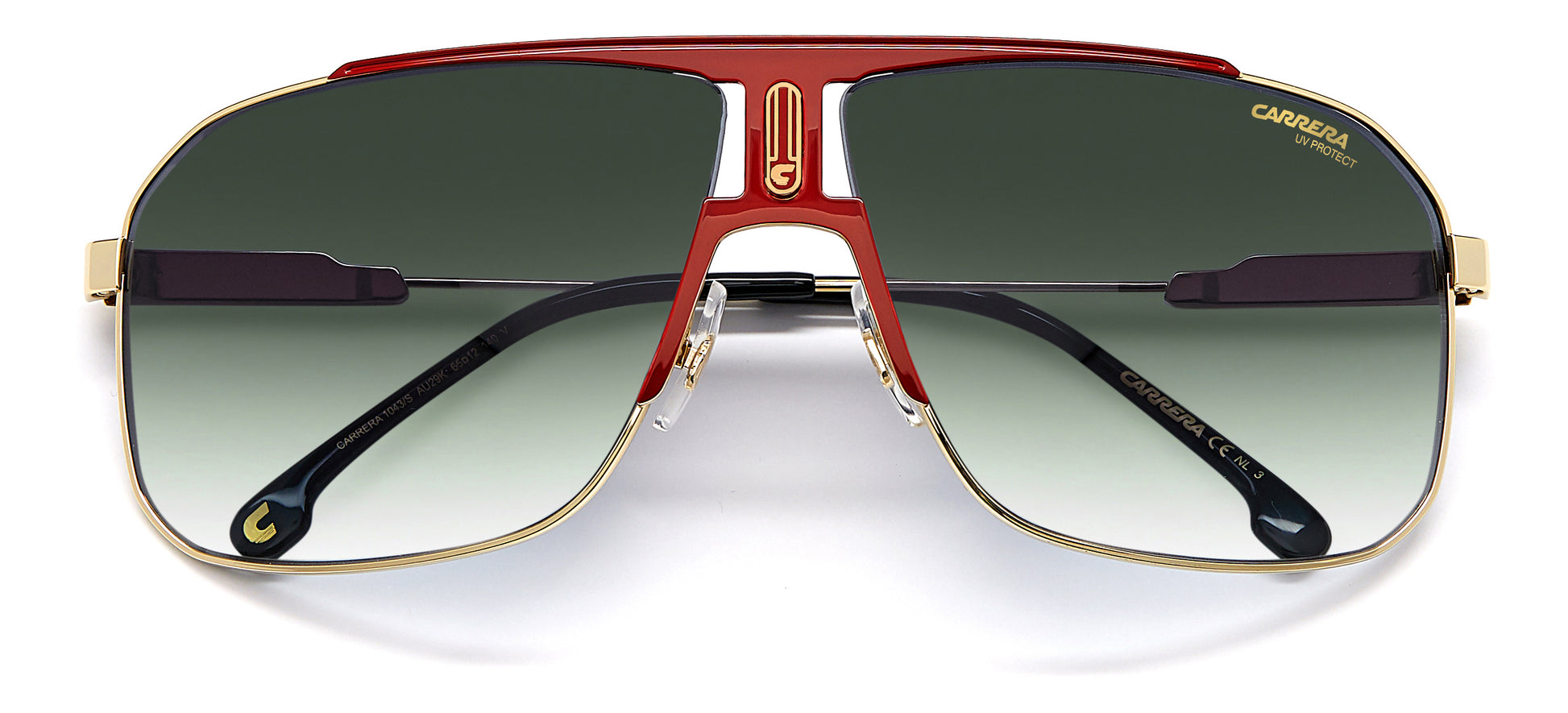 Carrera 1043/S sunglasses - rear view - Colour: Red Gold