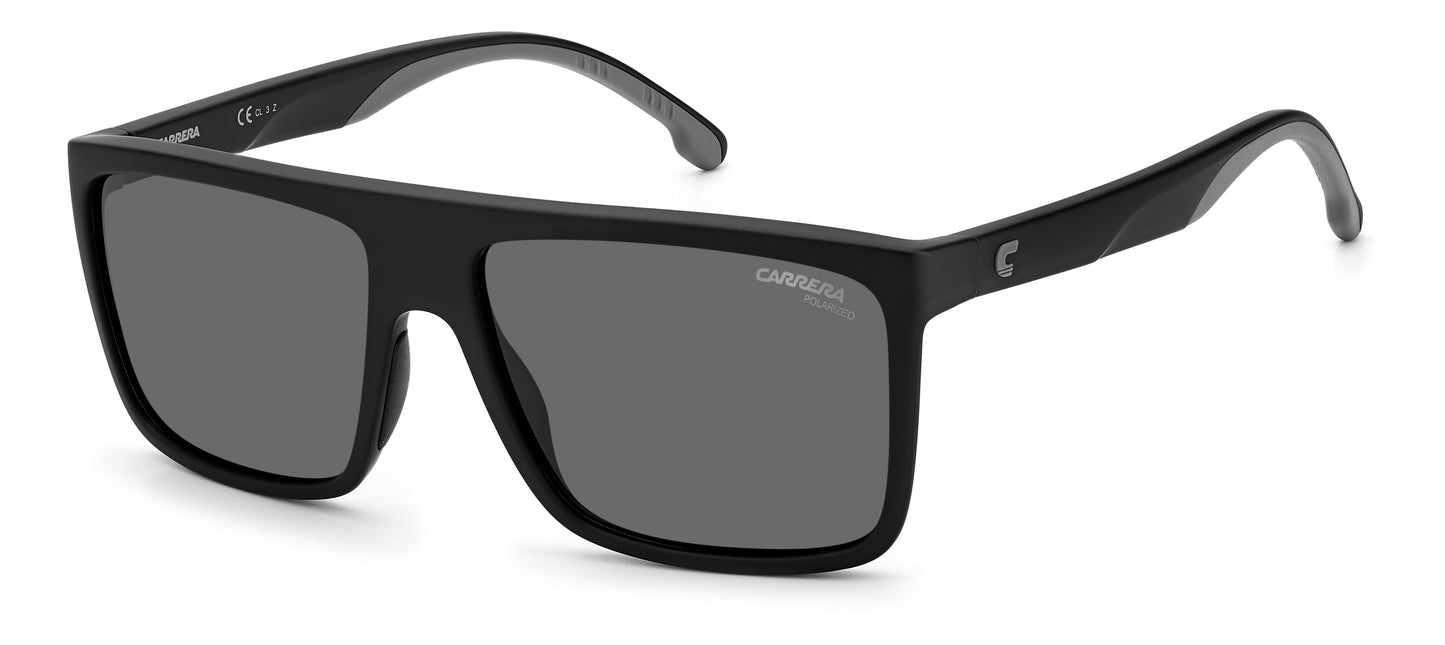 Colour: Matte Black - Carrera 8055/S polarised angle view