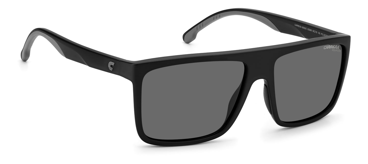 Colour: Matte Black - Carrera 8055/S polarised alternative angle view