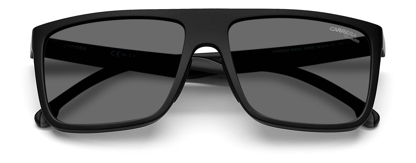 Colour: Matte Black - Carrera 8055/S polarised side view