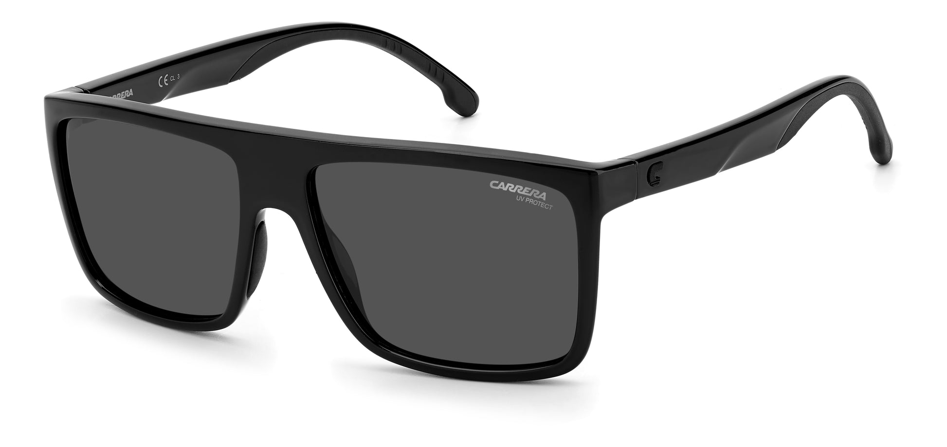 Carrera 8055/S sunglasses - front angle view - Colour: Black