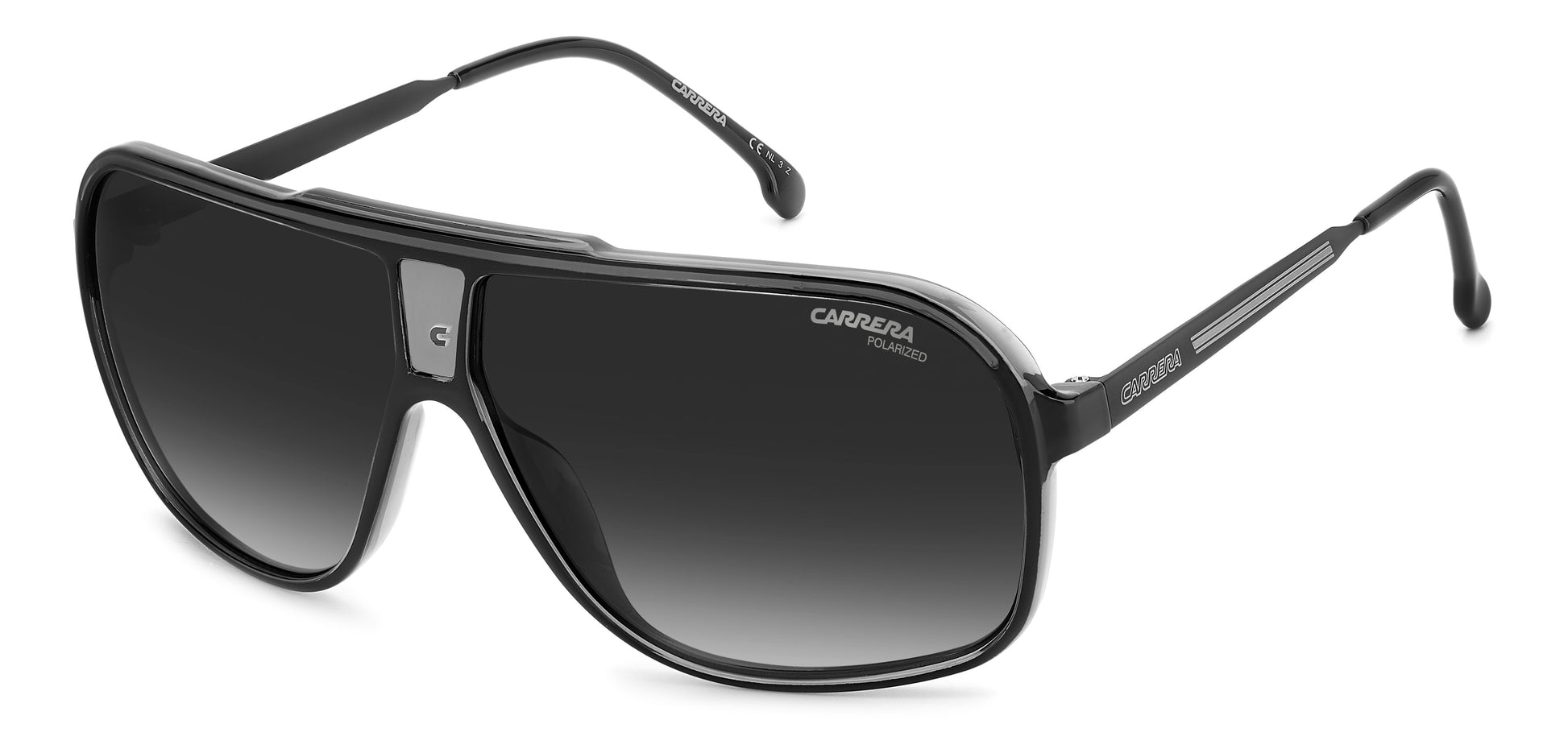 Colour: Black - Carrera Grand Prix 3 polarised angle view