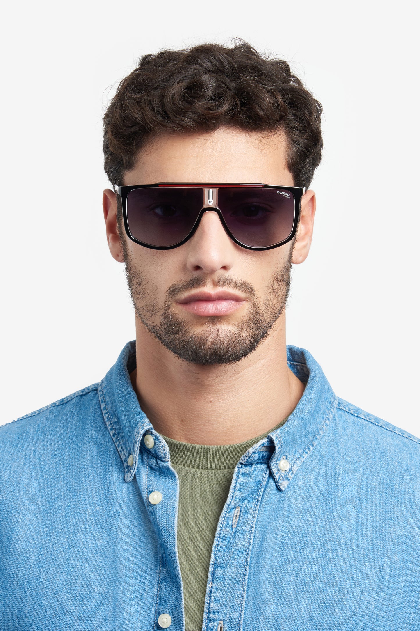 Carrera 1056/S sunglasses - worn front view - Colour: Red