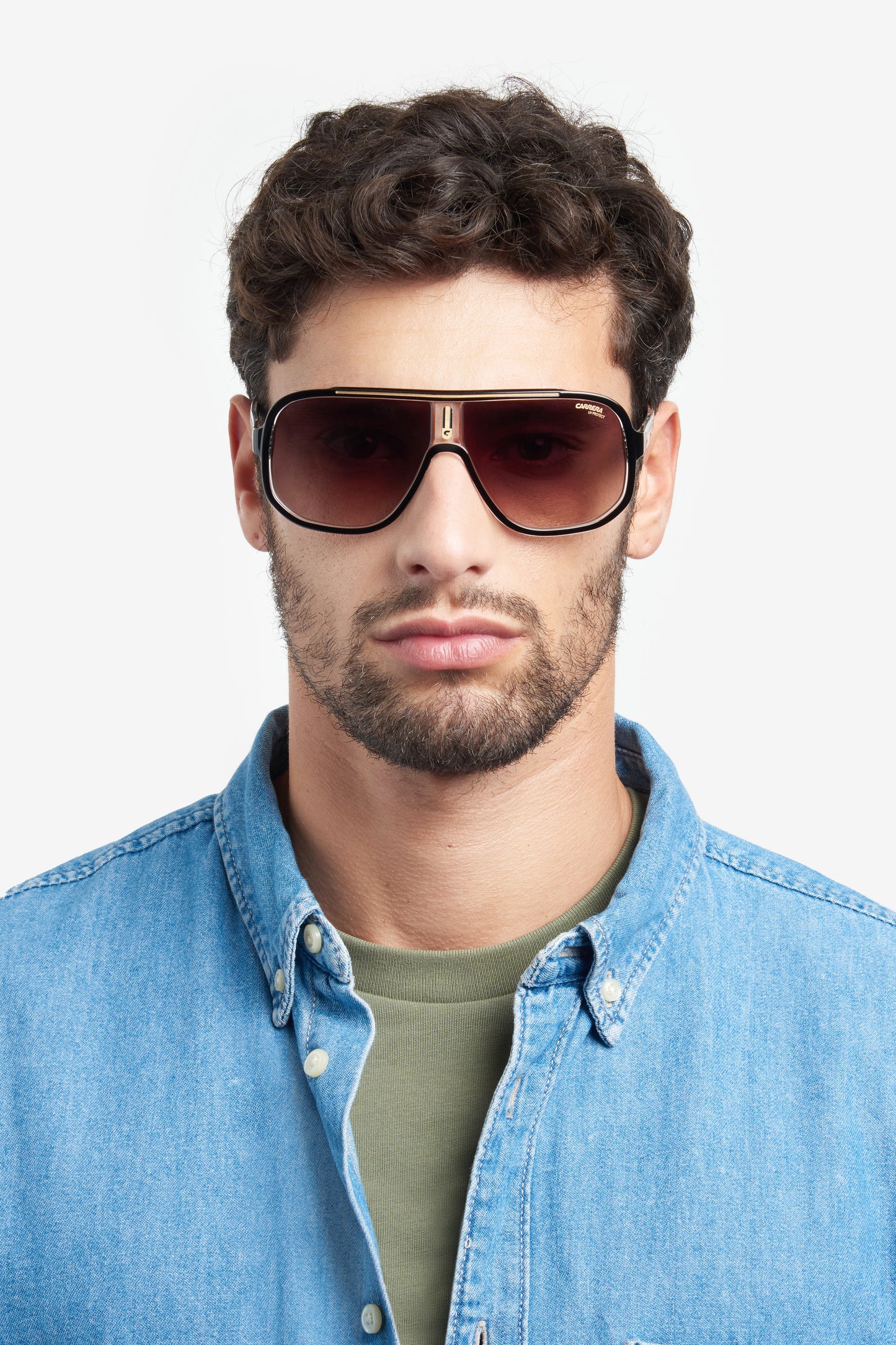 Carrera 1058/S sunglasses - worn front view - Colour: Gold