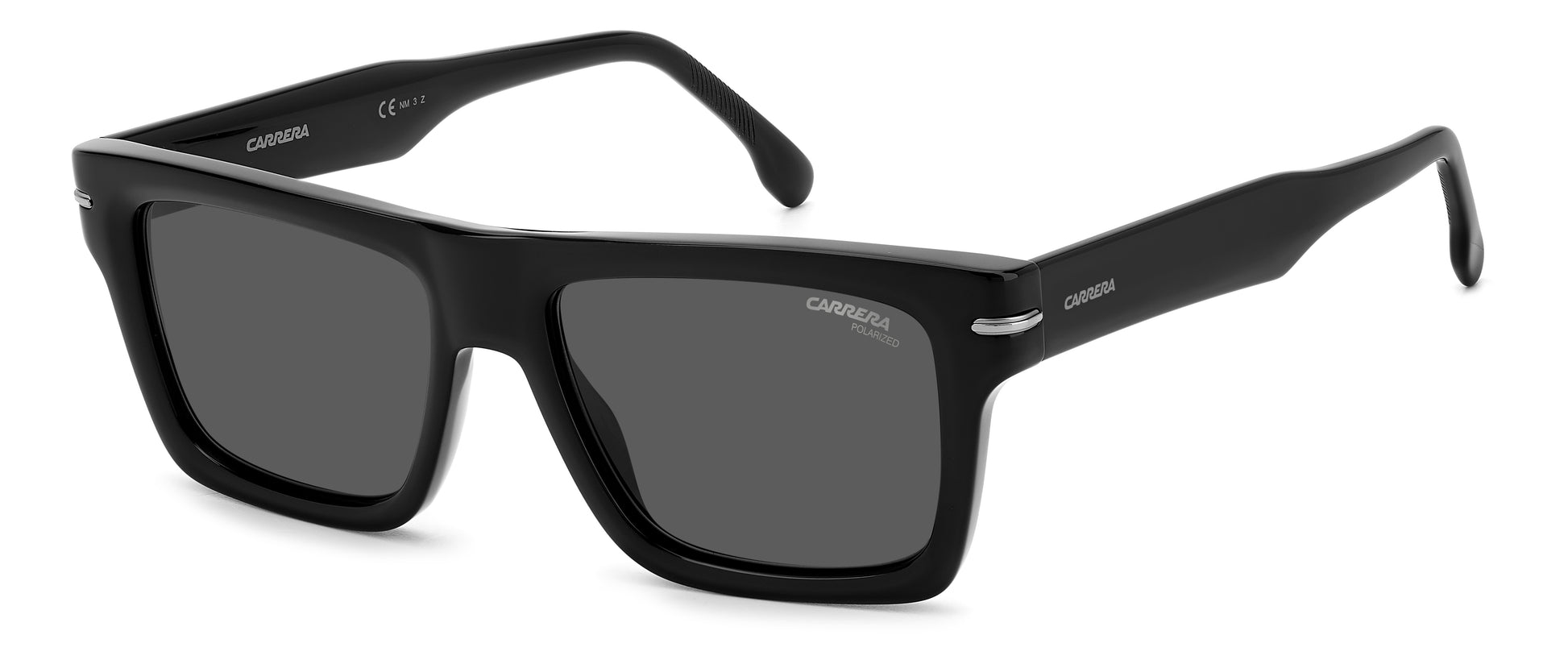 Carrera 305/S polarised sunglasses - front angle view - Colour: Black