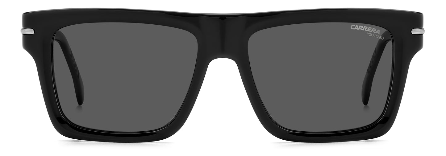 Carrera 305/S polarised sunglasses - straight-on front view - Colour: Black