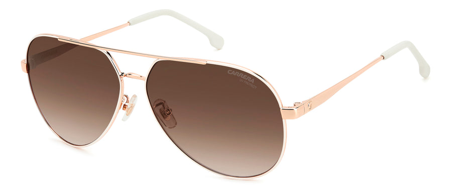 Carrera 3005/S sunglasses - front view - Colour: White Copper Gold