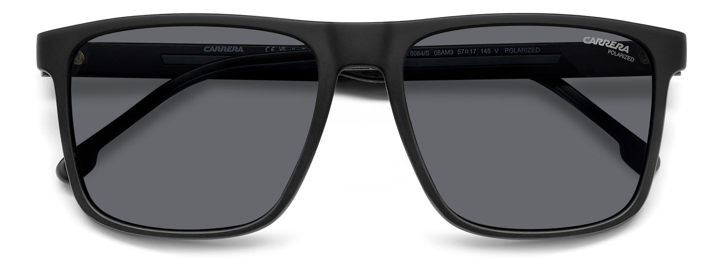 Colour: Black Grey - Carrera 8064/S polarised side view