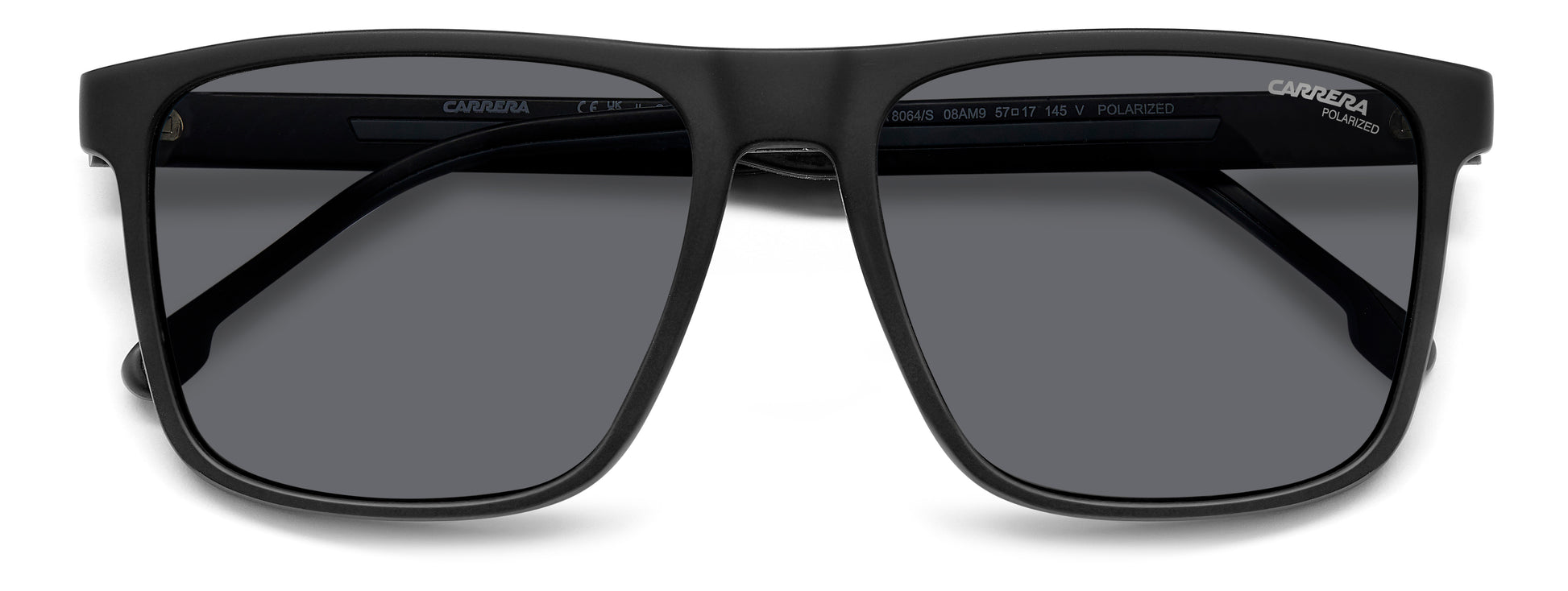 Colour: Black Grey - Carrera 8064/S polarised side view