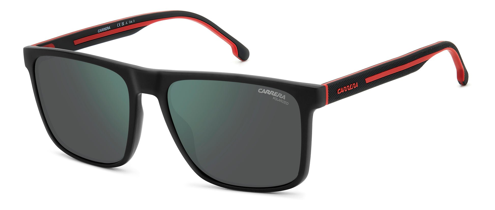Carrera 8064/S sunglasses - front angle view - Colour: Black Red