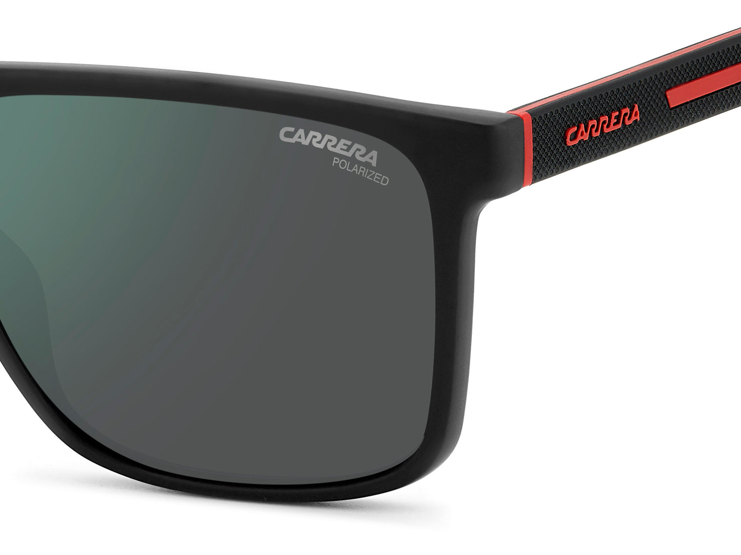 Carrera 8064/S sunglasses - frame detail view - Colour: Black Red