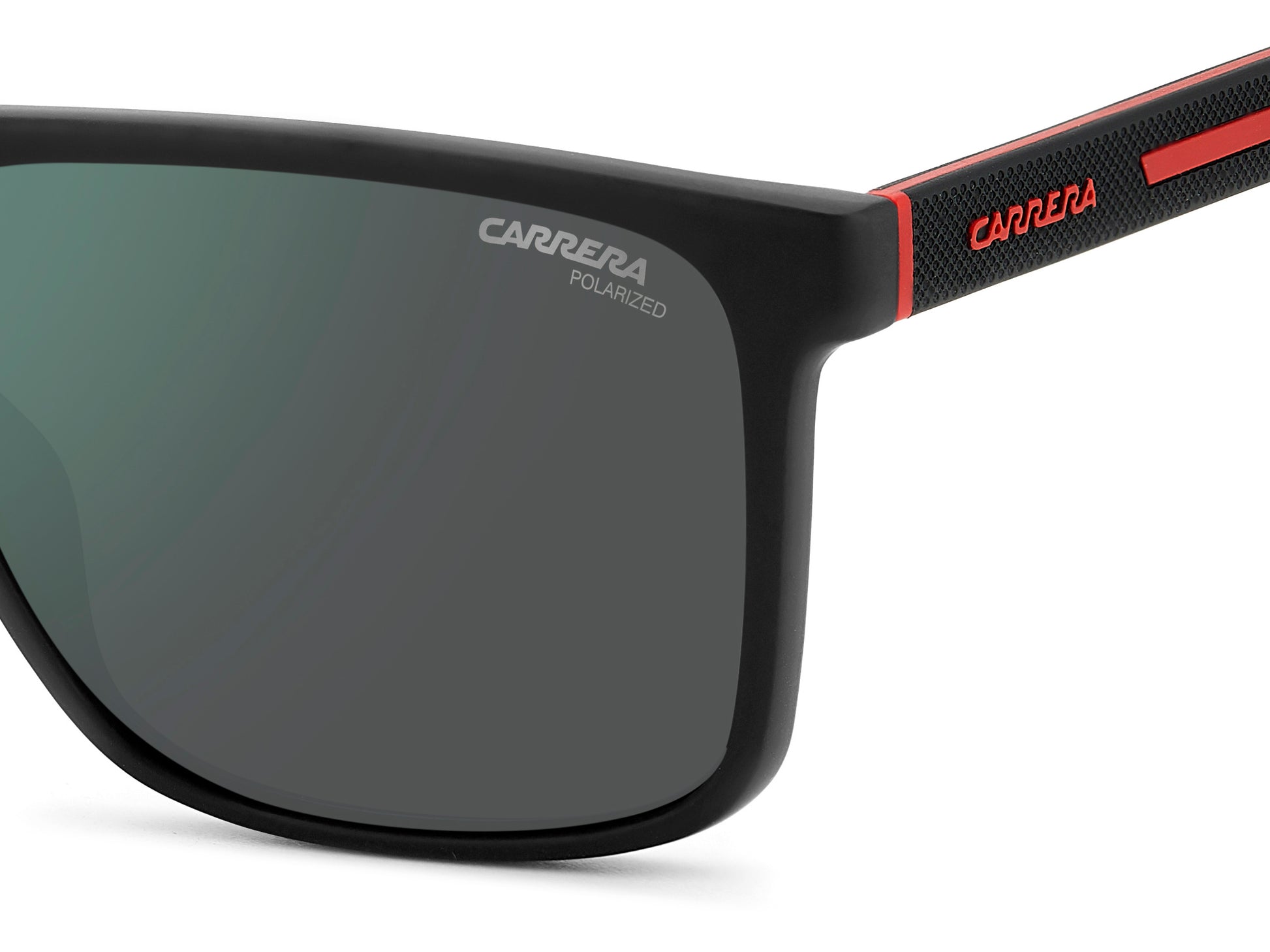 Carrera 8064/S sunglasses - frame detail view - Colour: Black Red