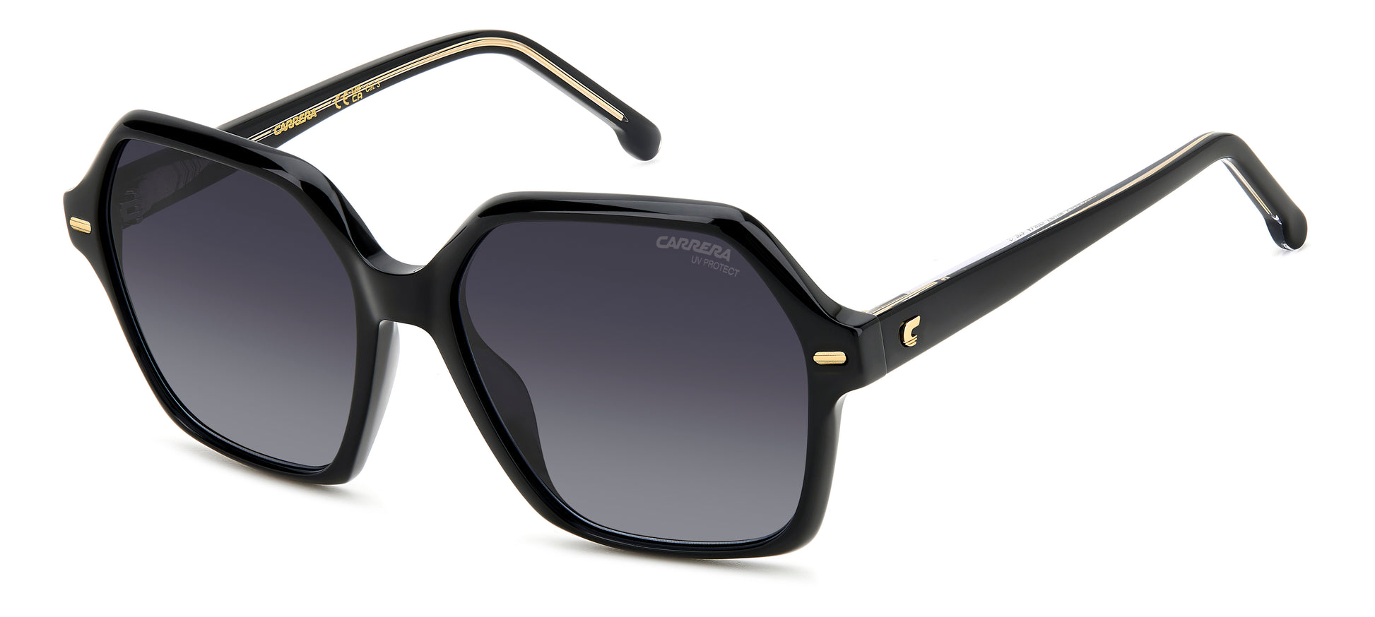 Carrera 3026/S sunglasses - front angle view - Colour: Black