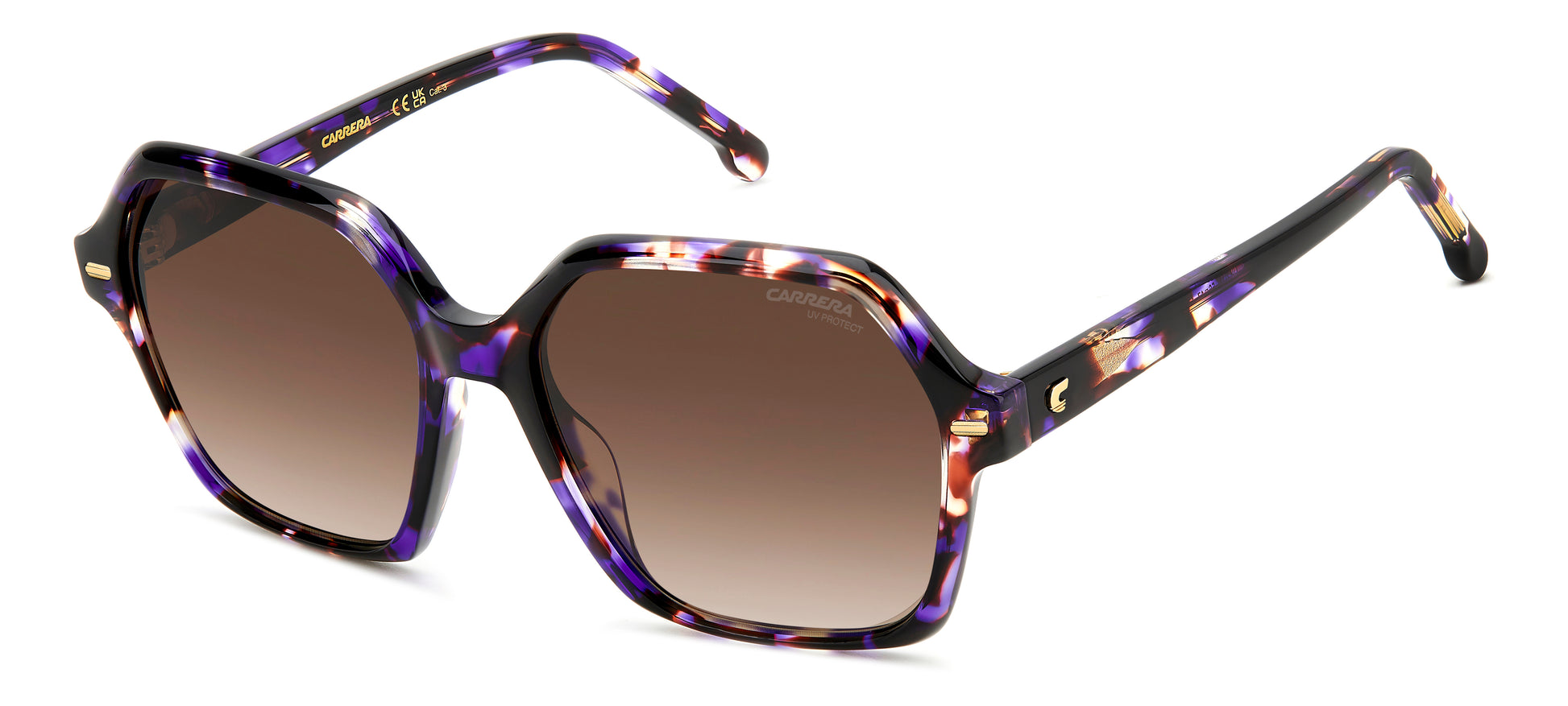Carrera 3026/S sunglasses - front angle view - Colour: Purple Tortoise Shell