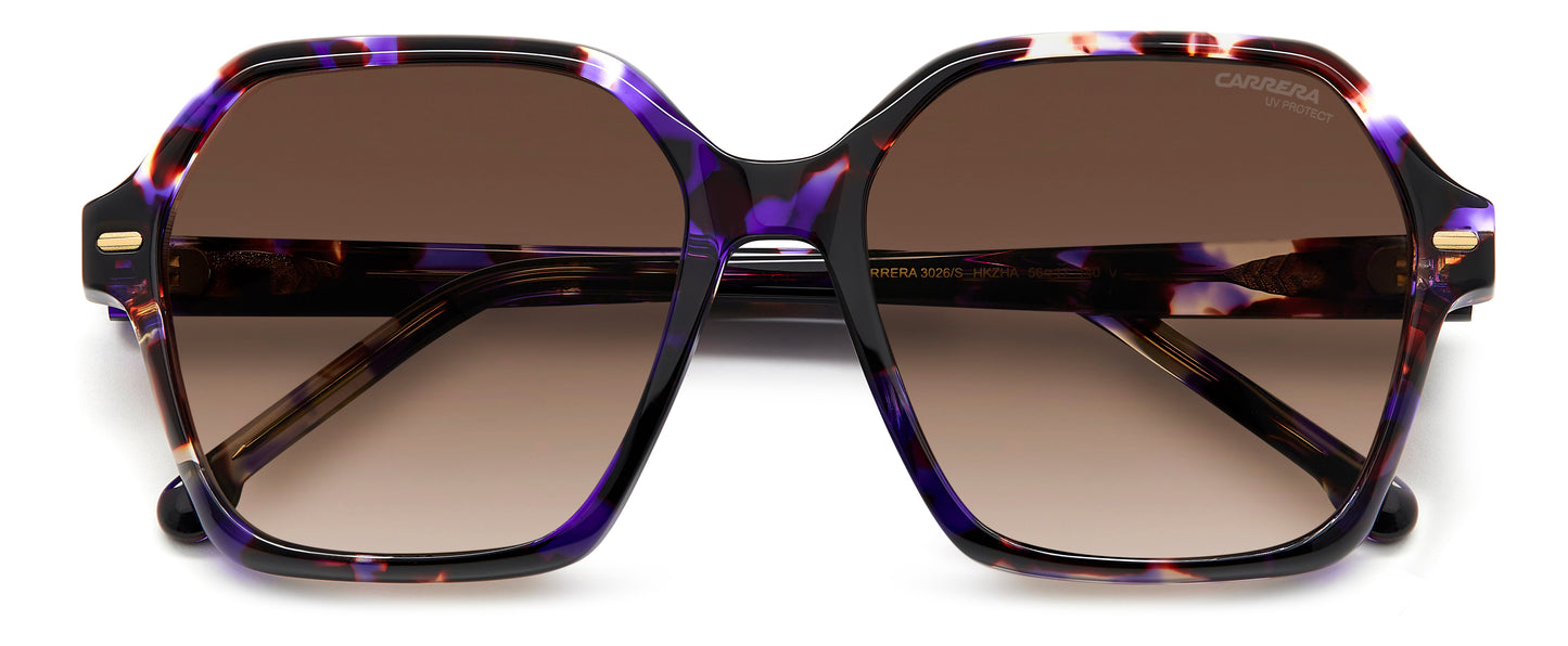 Carrera 3026/S sunglasses - rear view - Colour: Purple Tortoise Shell
