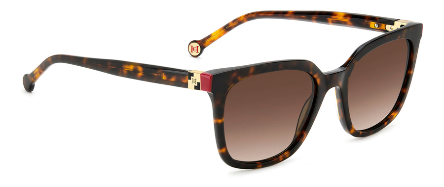 Carolina Herrera HER 0236/S eyewear - side view - Colour: Havana Red