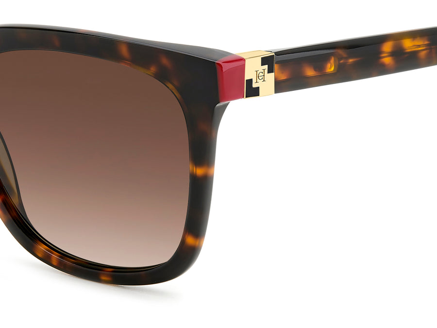Carolina Herrera HER 0236/S eyewear - detail view - Colour: Havana Red