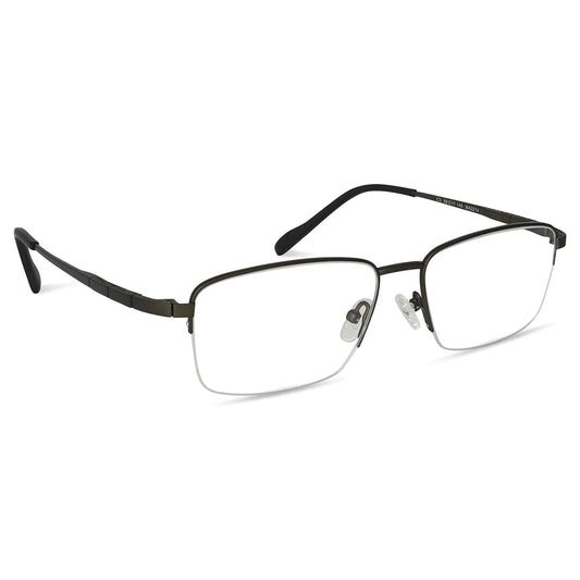 Matrix Eyedesign 2214 Gunmetal optical frame, three-quarter view
