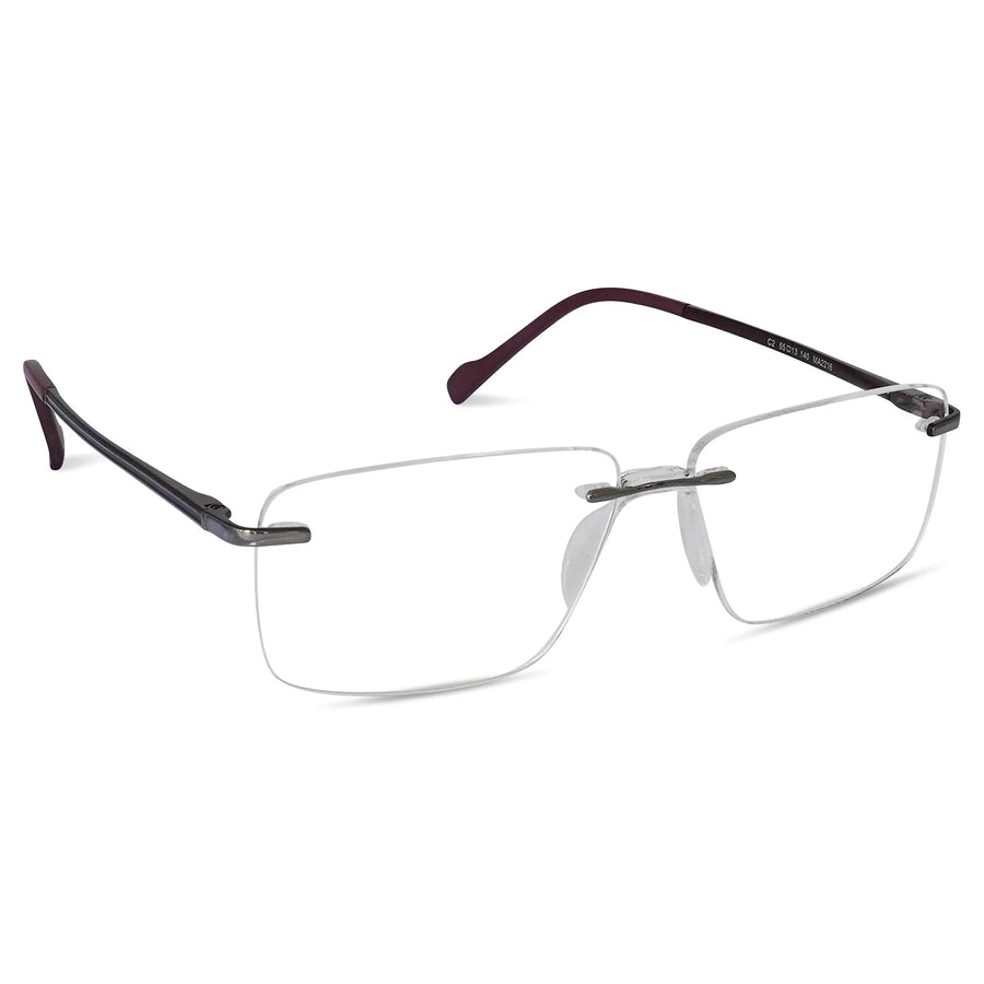Matrix Eyedesign 2216 Burgundy optical frame, three-quarter view