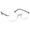 Matrix Eyedesign 2216 Gunmetal optical frame, three-quarter view