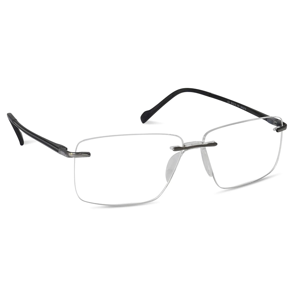 Matrix Eyedesign 2216 Gunmetal optical frame, three-quarter view