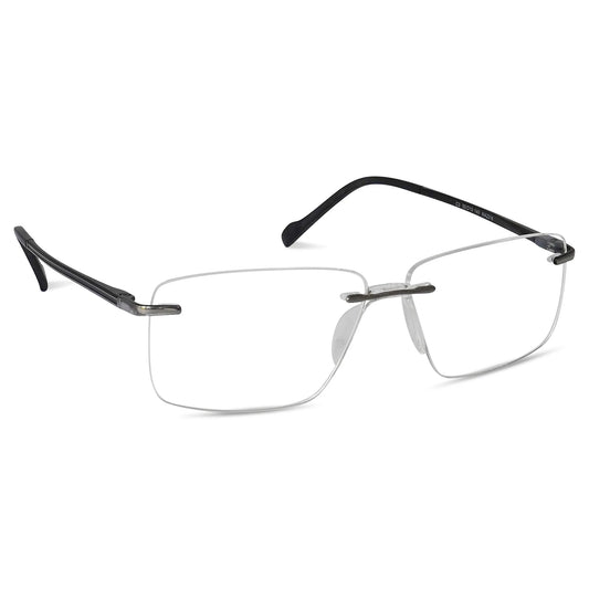 Matrix Eyedesign 2216 Gunmetal optical frame, three-quarter view